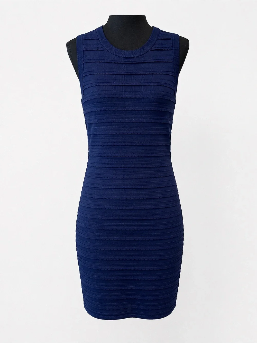 Michael Kors Navy Ruffled Tube Dress Size Medium